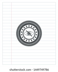 blind icon with pencil strokes. Vector Illustration. Detailed.