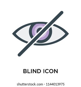 Blind icon vector isolated on white background for your web and mobile app design, Blind logo concept