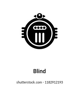 Blind icon vector isolated on white background, logo concept of Blind sign on transparent background, filled black symbol