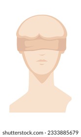 Blind Justice Themis Bust Vector Illustration