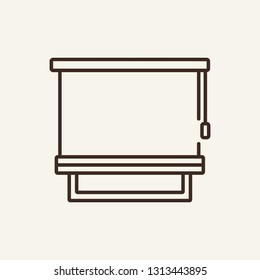 Blind with lamp line icon. onstructors table with lamp on white background. Architecture concept. Vector illustration can be used for design, office, bureau