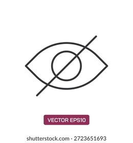 Icono de línea ciega. Pixel perfecto aislado sobre fondo blanco. Ilustración vectorial