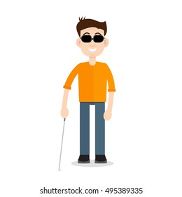 Blind Man Stock Vector (Royalty Free) 495389335 | Shutterstock