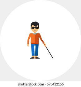 Blind Man Cane Icon Stock Vector (Royalty Free) 626464985