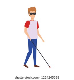 blind man character icon