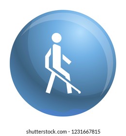 Blind man glasses icon. Simple illustration of blind man glasses vector icon for web design isolated on white background