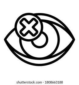 Blind man icon. Outline blind man vector icon for web design isolated on white background