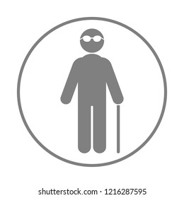 Blind man icon. Vector.