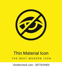 Blind minimal bright yellow material icon