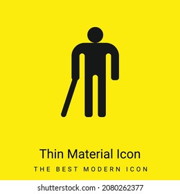 Icono de material amarillo brillante mínimo ciego