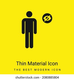 Blind minimal bright yellow material icon