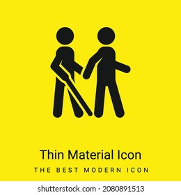 Icono de material amarillo brillante mínimo ciego