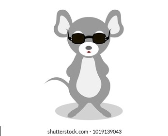 Blind Mouse Character Vector Image