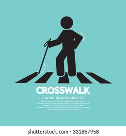 Ilustración Del Vector Del Símbolo Crosswalk