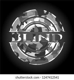 Blind on grey camouflage pattern