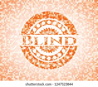 Blind orange mosaic emblem
