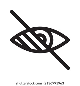 Blind People Icon. No Or Low Vision,blind Eye Sign. Vector Illustration