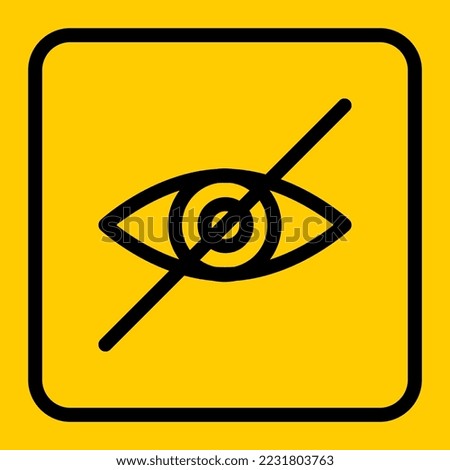 Blind people outline icon. No or low vision,blind eye line sign. Editable stroke. Vector illustration	