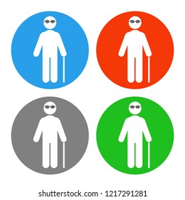 Blind person icon. Vector.