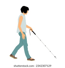 Blind Person Vector Art & Graphics