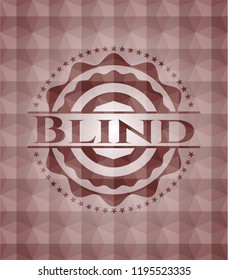 Blind red seamless geometric badge.