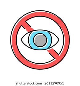 blind sign color icon vector. blind sign sign. isolated symbol illustration