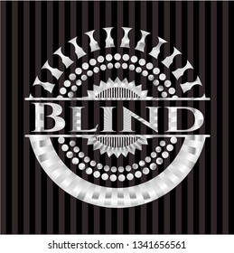 Blind silver badge or emblem