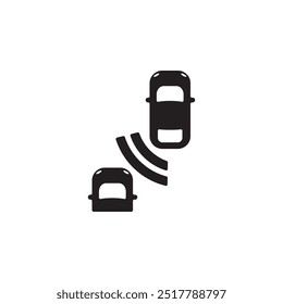 blind spot monitoring icon symbol sign vector