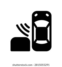 blind spot monitoring system solid icon vector design good for web or mobile app