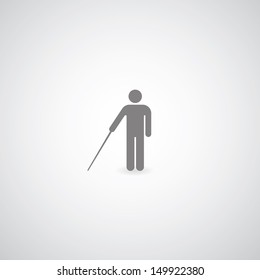 blind symbol on gray background