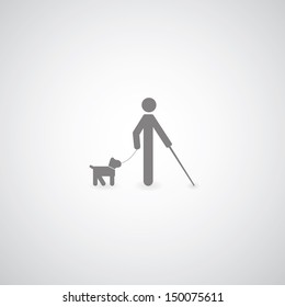 blind symbol on gray background