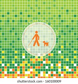 Blind symbol on green background