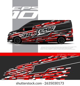 Conceito de design de decalque de envoltório de van cego. Fundo grunge abstrato para veículos de embrulho, carros de corrida, carrinhas de carga, caminhonetes e livery.