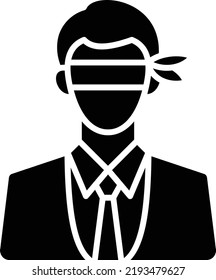 Blind vector icon. Can be used for printing, mobile and web applications.