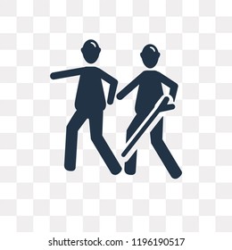 blind vector icon isolated on transparent background, blind transparency concept can be used web and mobile