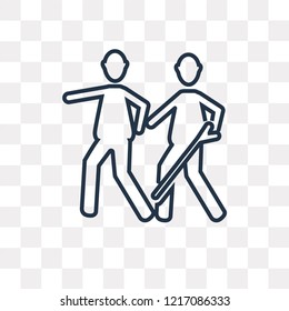 blind vector outline icon isolated on transparent background, high quality linear blind transparency concept can be used web and mobile