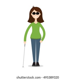 Blind woman