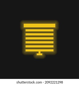 Blind yellow glowing neon icon