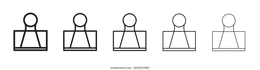 Blinder clip icon vector outline set illustration sign