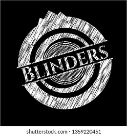 Blinders on chalkboard