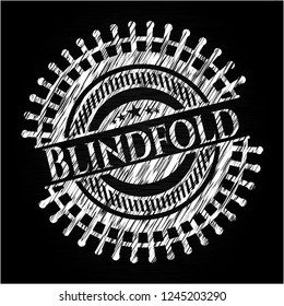 Blindfold with chalkboard texture