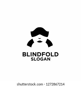 blindfold logo icon designs vector