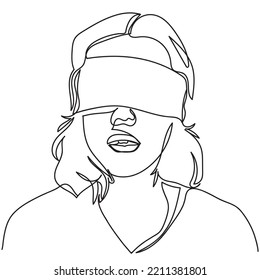 Blindfolded Vector Art & Graphics