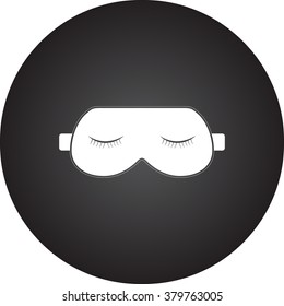 Blindfold simple icon on colorful round background