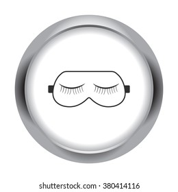 Blindfold simple icon on  round background