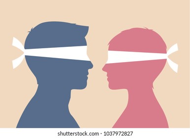 Blindfolded Vector Art & Graphics