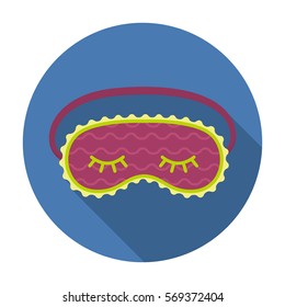 Blindfolds icon in flat style isolated on white background. Sleep and rest symbol stock vector illustration.