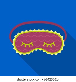Blindfolds icon in flate style isolated on white background. Sleep and rest symbol stock vector illustration.