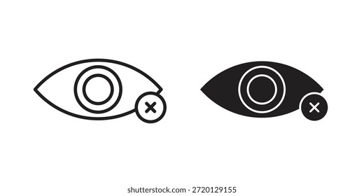 Blinddarstellung, dünner Linienvektor, Webdesignzeichen,