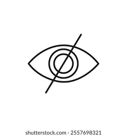 Blindness icon Isolated flat vector in outline